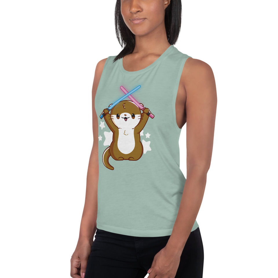Otterly Adorable Womens’ Muscle Tank