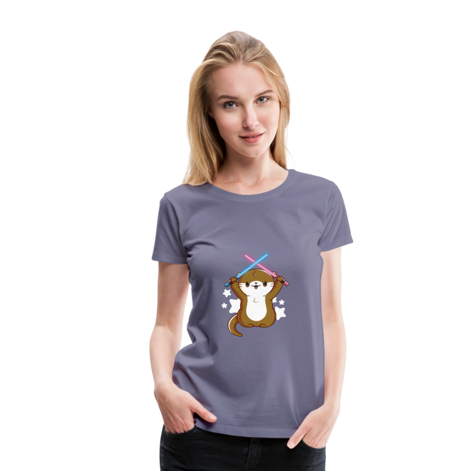 Otterly Adorable Premium Women's Tee - washed violet
