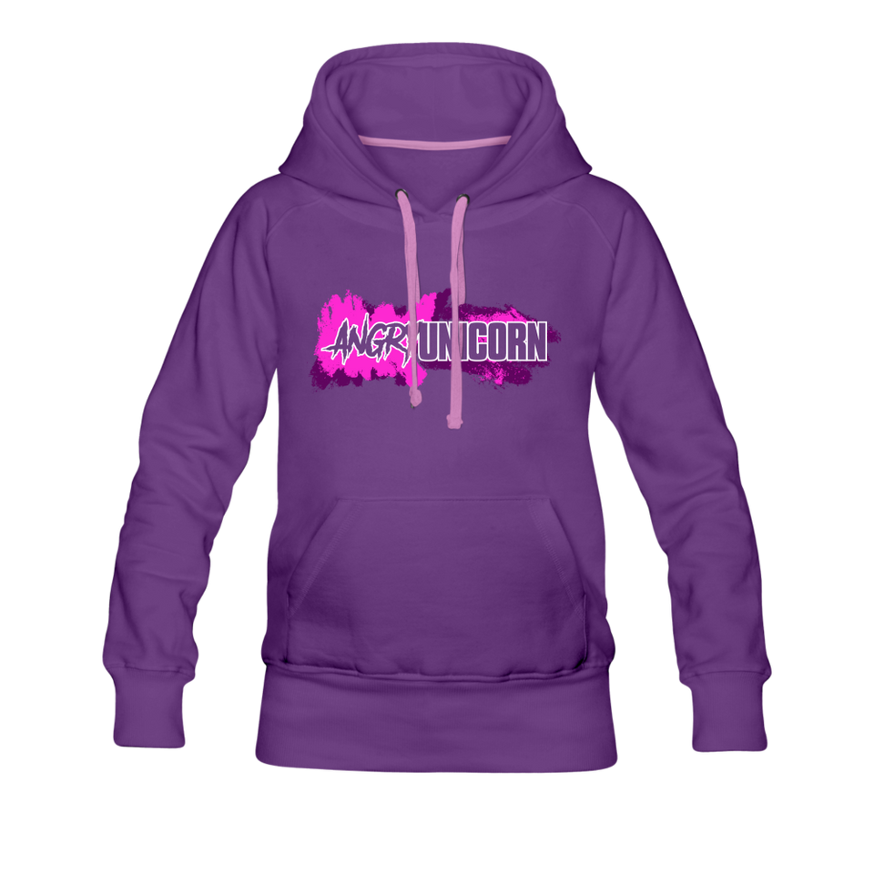 Angry Unicorn OG Women’s Hoodie - purple