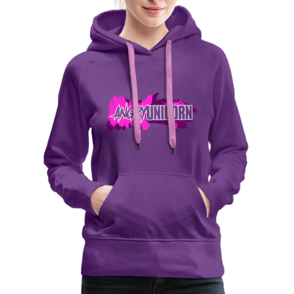 Angry Unicorn OG Women’s Hoodie - purple