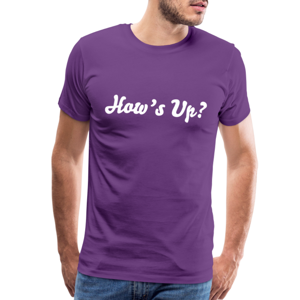 How’s Up? Premium Organic Tee - purple