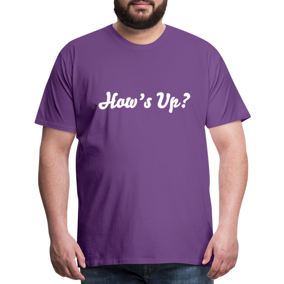 How’s Up? Premium Organic Tee - purple