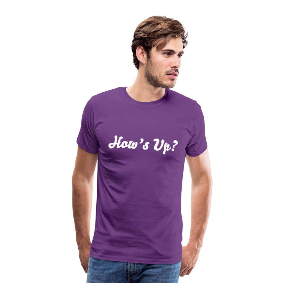 How’s Up? Premium Organic Tee - purple